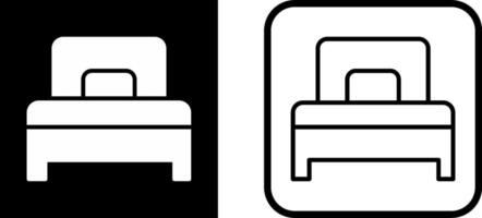 Einzelbett-Vektor-Symbol vektor