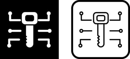 Vektorsymbol für elektronischen Schlüssel vektor