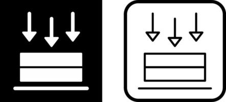 Drücken Sie das Vektorsymbol vektor