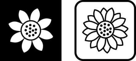 Symbol für Sonnenblumenvektor vektor