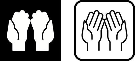 Vektorsymbol für betende Hände vektor