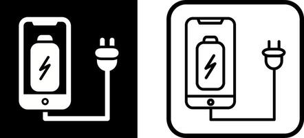 Vektorsymbol für Zelle und Stecker vektor