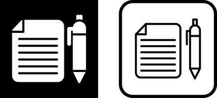 Unterlagen und Stift Vektor Symbol