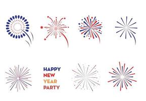 Party-Objektsammlung mit firework.vector Illustration für Icon, Sticker, printable.editable Element vektor