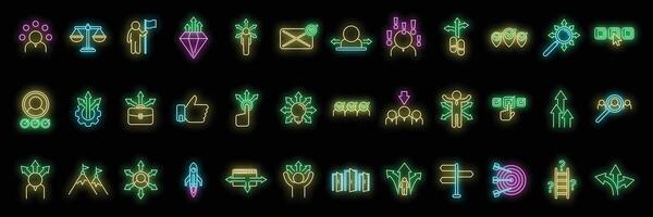 möjlighet ikoner som vektor neon