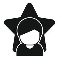 Pop Star Person Symbol einfach Vektor. weltweit berühmt vektor