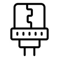 USB tragbar Ladegerät Symbol Gliederung Vektor. modern zellular Energie Verbinder vektor
