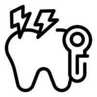 tandvärk ikon översikt vektor. dental smärta vektor