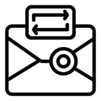 brev distribution ikon översikt vektor. posta service korrespondens vektor