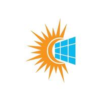 Solar- Leistung Panel Symbol Logo Vektor Illustration Design