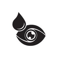 Auge Tropfen Symbol Vektor Illustration Design Vorlage