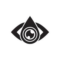 Auge Tropfen Symbol Vektor Illustration Design Vorlage