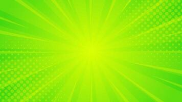 ljus grön gul lutning abstrakt bakgrund. grön komisk sunburst effekt bakgrund med halvton. lämplig för mallar, försäljning banderoller, evenemang, annonser, webb, och sidor vektor