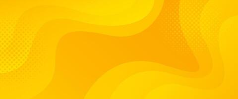ljus gul dynamisk baner bakgrund. modern citron- orange Färg. vinka former med mjuk skuggor. lämplig för försäljning mallar, evenemang, annonser, webb, och headers vektor