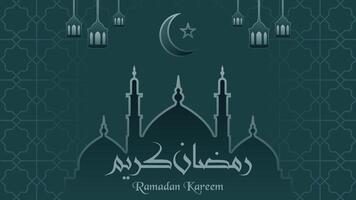 Ramadan Veranstaltung Gruß Vektor Hintergrund. Islam Gruß zum Ramadan Feier oder islamisch Fall. islamisch Hintergrund zum Ramadan, eid, Mubarak und Muslim Kultur