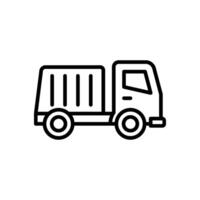 Müll LKW Symbol Vektor im Linie Stil