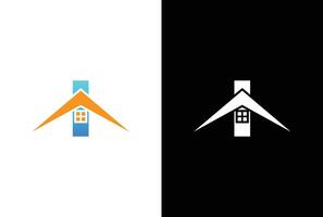 Initiale Brief ich mit Haus Logo Symbol Design Vektor. Brief ich mit Haus Logo Design Vorlage Inspiration. vektor
