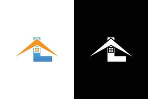 Initiale Brief l mit Haus Logo Symbol Design Vektor. Brief l mit Haus Logo Design Vorlage Inspiration. vektor