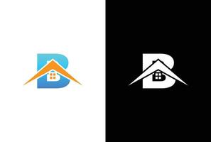 Initiale Brief b mit Haus Logo Symbol Design Vektor. Brief b mit Haus Logo Design Vorlage Inspiration. vektor