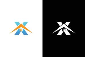 Initiale Brief x mit Haus Logo Symbol Design Vektor. Brief x mit Haus Logo Design Vorlage Inspiration. vektor