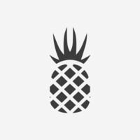 Ananas Symbol Vektor. Ananas, Frucht, Zitrus, saftig, tropisch Symbol Zeichen vektor