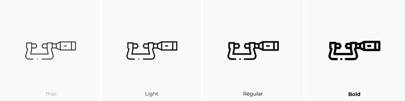 mikrometer ikon. tunn, ljus, regelbunden och djärv stil design isolerat på vit bakgrund vektor