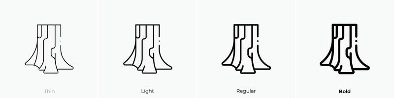 Moos Symbol. dünn, Licht, regulär und Fett gedruckt Stil Design isoliert auf Weiß Hintergrund vektor