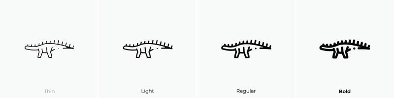 miragaia Symbol. dünn, Licht, regulär und Fett gedruckt Stil Design isoliert auf Weiß Hintergrund vektor