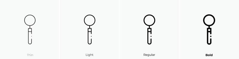 Mund Spiegel Symbol. dünn, Licht, regulär und Fett gedruckt Stil Design isoliert auf Weiß Hintergrund vektor