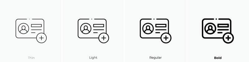 Mitgliedschaft Symbol. dünn, Licht, regulär und Fett gedruckt Stil Design isoliert auf Weiß Hintergrund vektor