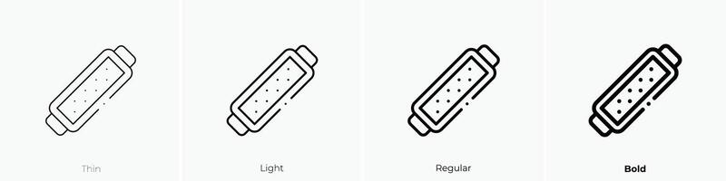 Massage Symbol. dünn, Licht, regulär und Fett gedruckt Stil Design isoliert auf Weiß Hintergrund vektor