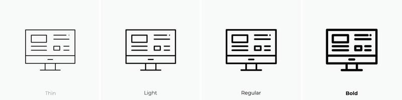 Nyheter ikon. tunn, ljus, regelbunden och djärv stil design isolerat på vit bakgrund vektor