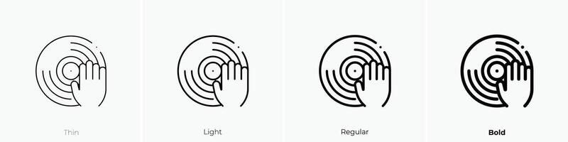 Mischen Symbol. dünn, Licht, regulär und Fett gedruckt Stil Design isoliert auf Weiß Hintergrund vektor