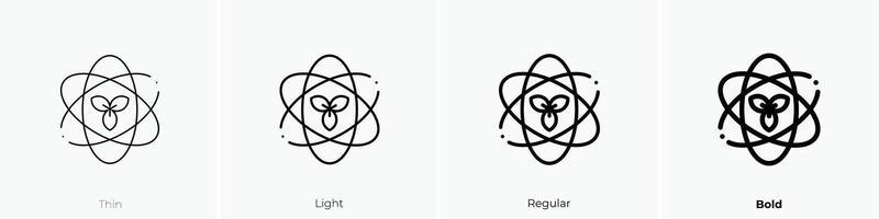 Natur Symbol. dünn, Licht, regulär und Fett gedruckt Stil Design isoliert auf Weiß Hintergrund vektor