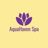 aqua Oase Spa Unternehmen Logo Vektor Design