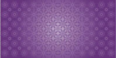 Vektor Gradient Glanz lila Farben Hintergrund mit ein Muster von Sterne Arabisch Kalligraphie geometrisch Blume islamisch Ornament Dekor Rahmen eid Ramadan