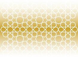 Vektor Gradient braun Gold und Weiß Farben Hintergrund mit ein Muster von Kreise und Sterne Arabisch islamisch Ornament Dekor Rahmen eid Ramadan