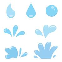 vatten droppar och vatten stänk för element, händelse och songkran dag vektor