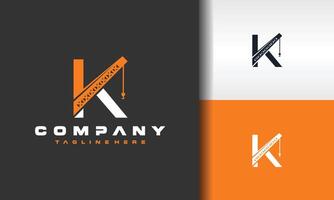 Brief k Kran Logo vektor