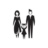 Familie Silhouette Vektor Vorlage, Familie Silhouette Logo Element