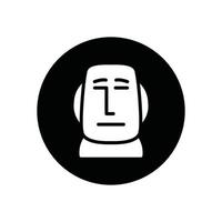 Moai-Glyphe-Symbol vektor