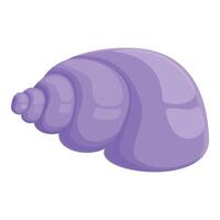 Natur violett Muschel Symbol Karikatur Vektor. Perle Sommer- Tier vektor