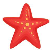 rot Marine Star Symbol Karikatur Vektor. tropisch Natur vektor