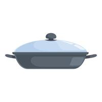 wok fräsning panorera ikon tecknad serie vektor. mat hantera vektor
