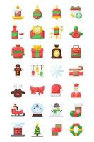 Weihnachten gefüllte Linienstil-Icon-Set. Vektorillustration für Grafikdesign, Website, App vektor