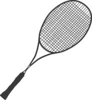 ai generiert Silhouette Tennis draussen Schläger schwarz Farbe nur vektor