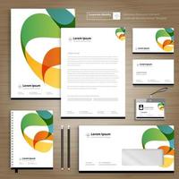 Corporate Business Identity Template Design Briefpapier Vektor abstrakten Hintergrund mit Memo Geschenkartikel Farbe Werbeartikel Souvenirs