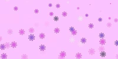 ljuslila, rosa vektor naturlig bakgrund med blommor.