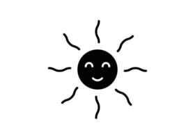 Sonne Symbol Silhouette Design Vorlage isoliert vektor