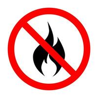 Nein Feuer Symbol zum verboten Konzept zum Ihre Netz Seite? ˅ Design, Logo, Anwendung, ui. Illustration vektor